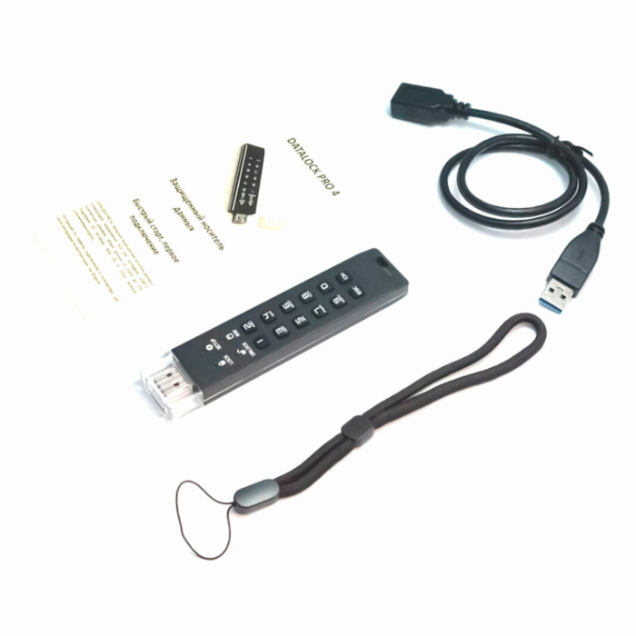 Флешка с аппаратным шифрованием DataLock PRO4 USB 3.2, черный, 128 Гб