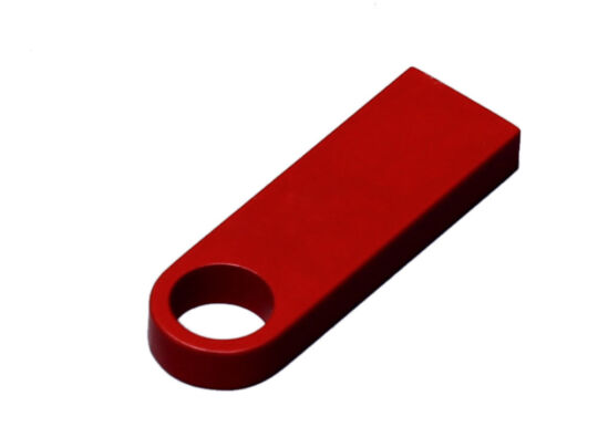 USB 2.0-флешка на 128 Гб с мини чипом и круглым отверстием, красный