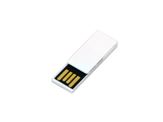 USB 2.0- флешка промо на 8 Гб в виде скрепки, белый