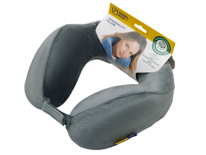 Подушка для путешествий с эффектом памяти Tranquility Pillow, серый