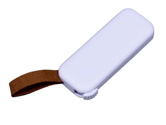 USB 3.0- флешка промо на 32 Гб прямоугольной формы, выдвижной механизм, белый