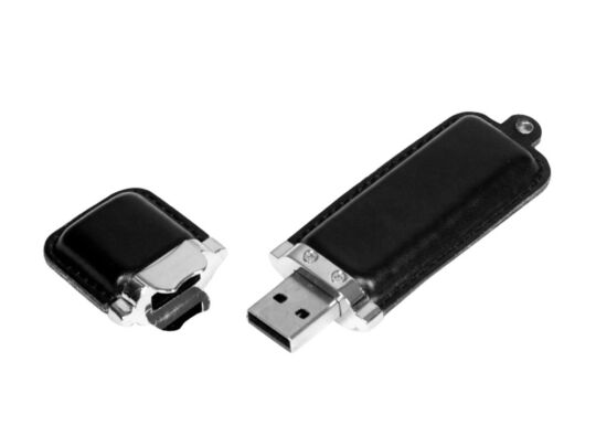 USB 3.0- флешка на 128 Гб классической прямоугольной формы, черный/серебристый