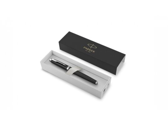 Перьевая ручка Parker IM, F, черный, серебристый