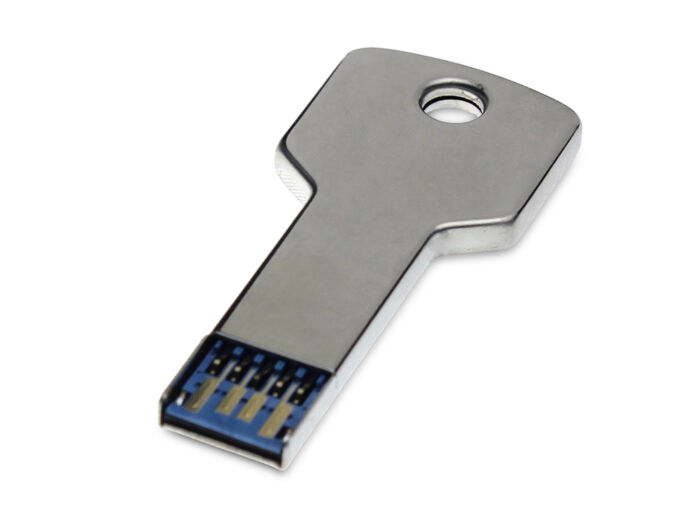 USB 3.0- флешка на 32 Гб в виде ключа, серебристый