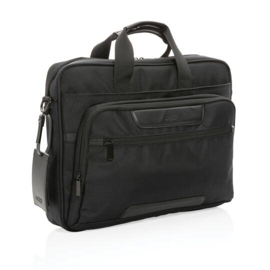 Сумка для ноутбука Swiss Peak Voyager из RPET AWARE™, 15,6", черный
